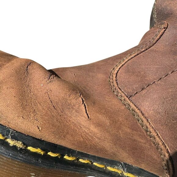 Dr Martens Icon Steel Toe Work Boots Brown Leather M9 L10 Industrial Anti Static - Picture 13 of 16